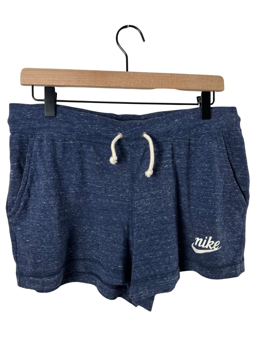 Nike Gym Vintage Lounge Shorts Womens Medium Organic Cotton Blue